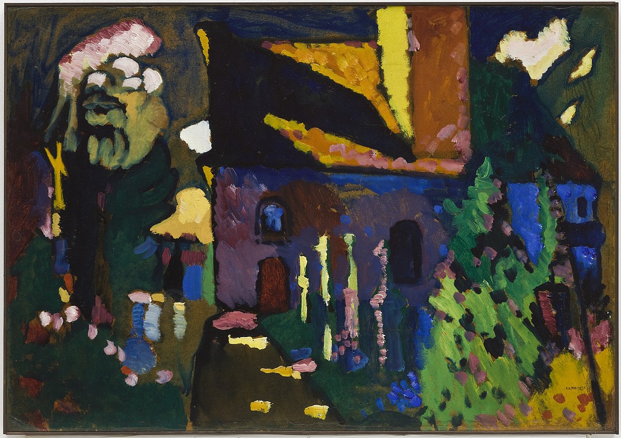 Vasilij Kandinskj, La chiesa a Murnau (1909; olio su tavola, 48,6 x 69,8 cm; New York, Museum of Modern Art)
 Vasilij Kandinskj, La chiesa a Murnau (1909; olio su tavola, 48,6 x 69,8 cm; New York, Museum of Modern Art)