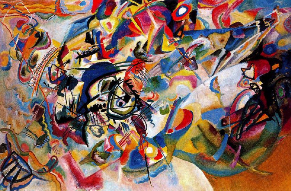 Vasilij Kandinskj, Composizione VII (1913; olio su tela, 200 x 300 cm; Mosca, Galleria Tret’jakov)
 Vasilij Kandinskj, Composizione VII (1913; olio su tela, 200 x 300 cm; Mosca, Galleria Tret’jakov)