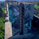 Roma, un enorme murale al Corviale: è l'opera della street artist olandese JDL