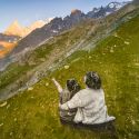 Une Grande Dame, il grande affresco biodegradabile di Saype ai piedi del Monte Bianco  