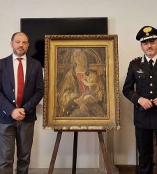 Naples, recovered a Renaissance Madonna attributed to Sandro Botticelli