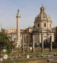 What needs to be done before deciding whether to put a shrine around the Trajan Column