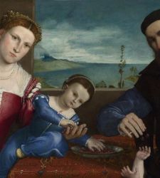 Lorenzo Lotto, il ritratto di Giovanni della Volta con moglie e figli