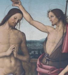 Perugino's Baptism of Christ, the work preserved in his CittÃ  della Pieve