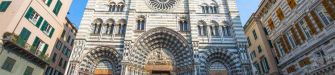 The unexpected and disruptive power of color: the renovated facade of Genoa Cathedral