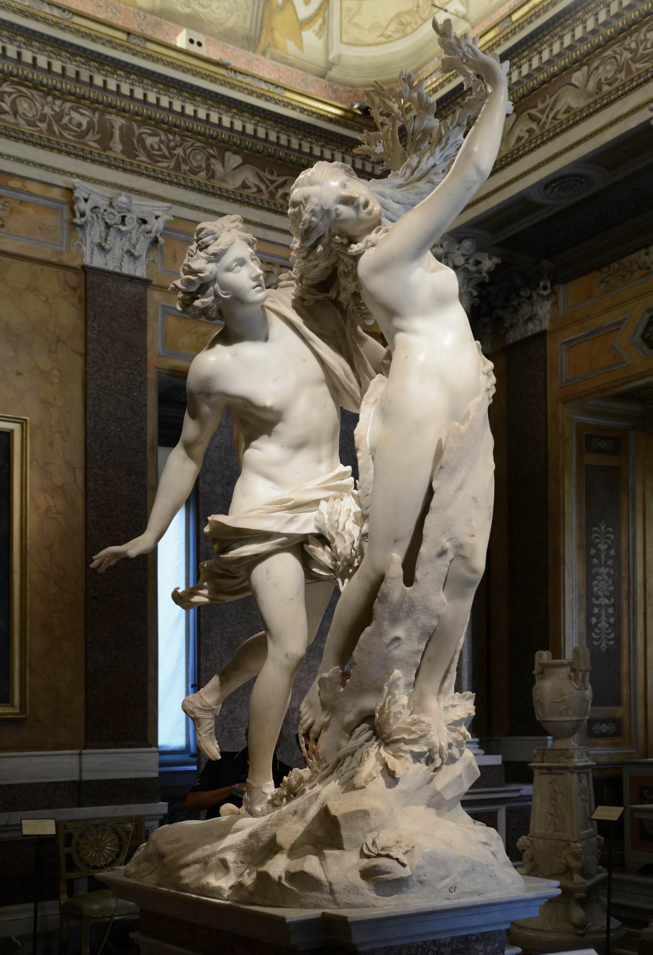 Gian Lorenzo Bernini, Apollo and Daphne (1622-1625; Carrara marble, height 243 cm; Rome, Galleria Borghese)