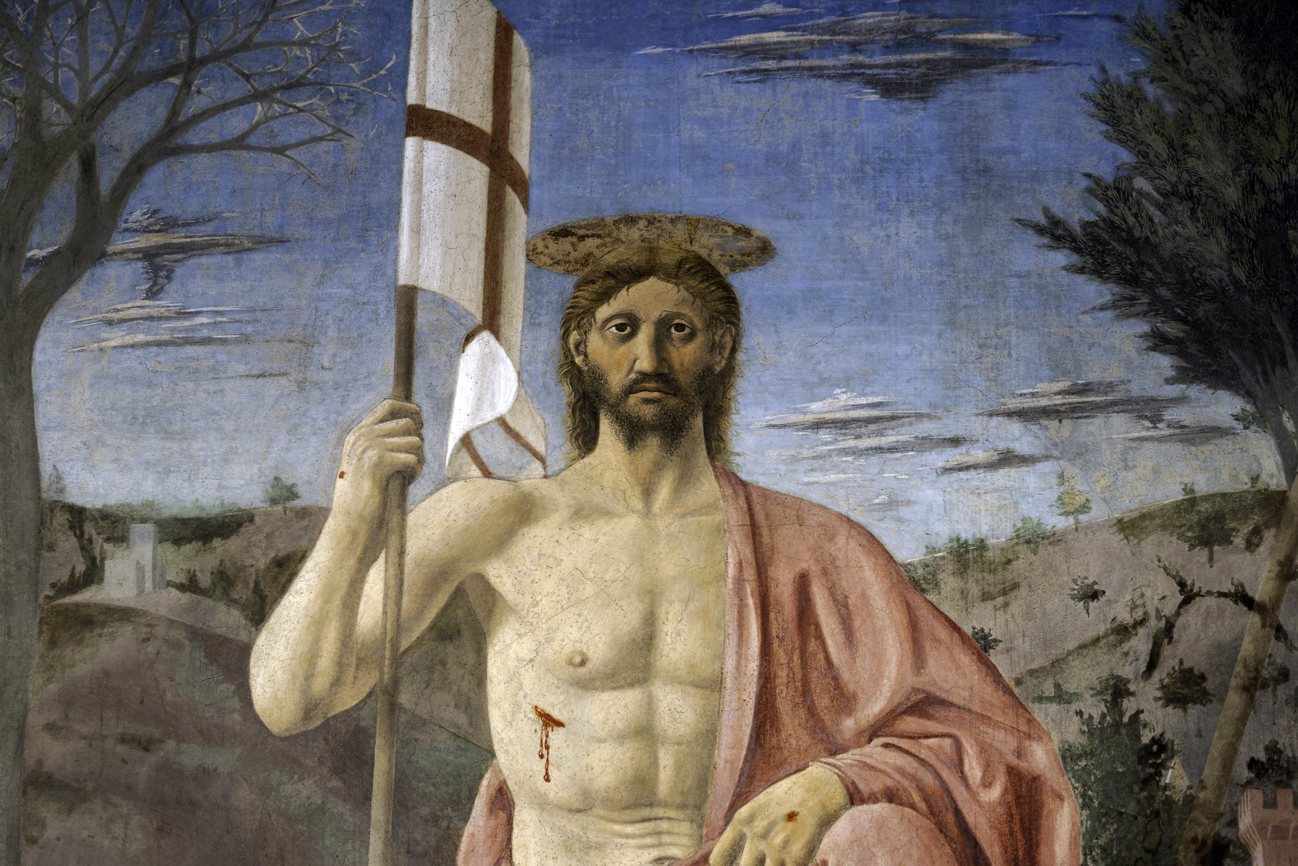 Piero della Francesca, Résurrection, détail