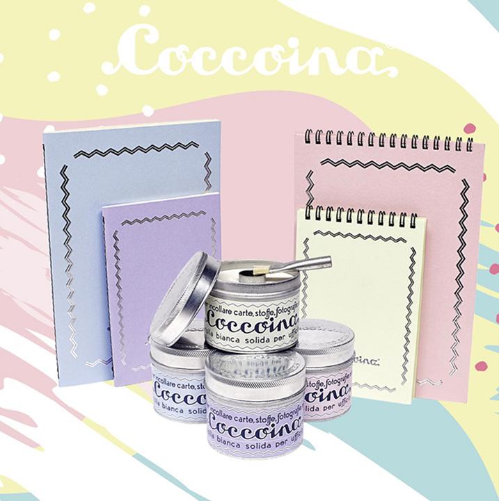 Cocoine Example Coccoina: story of a glue with elegant design and... scented