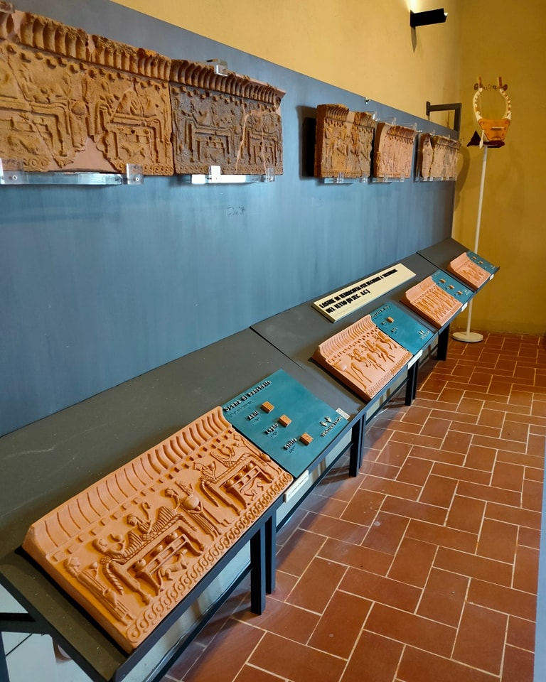 Decorative slabs of the Etruscan palace of Poggio Civitate