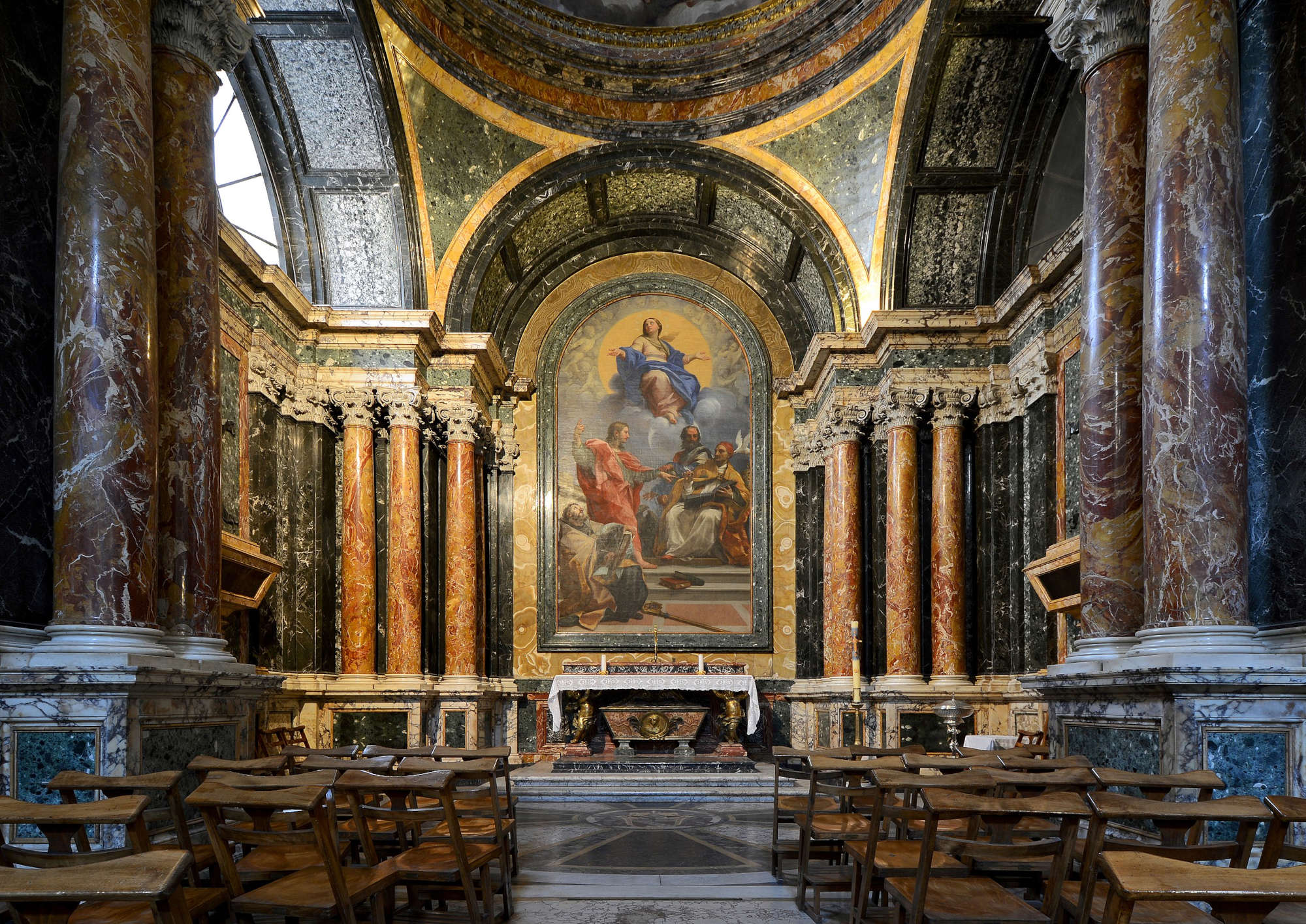 La chapelle Cybo à Santa Maria del Popolo. Photo : Wikimedia/LivioAndronico