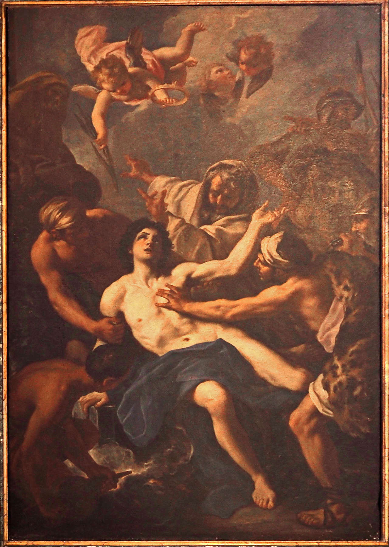 Daniel Seiter, Martyre de saint Laurent (1697 ; huile sur toile ; Rome, Santa Maria del Popolo, chapelle Cybo)