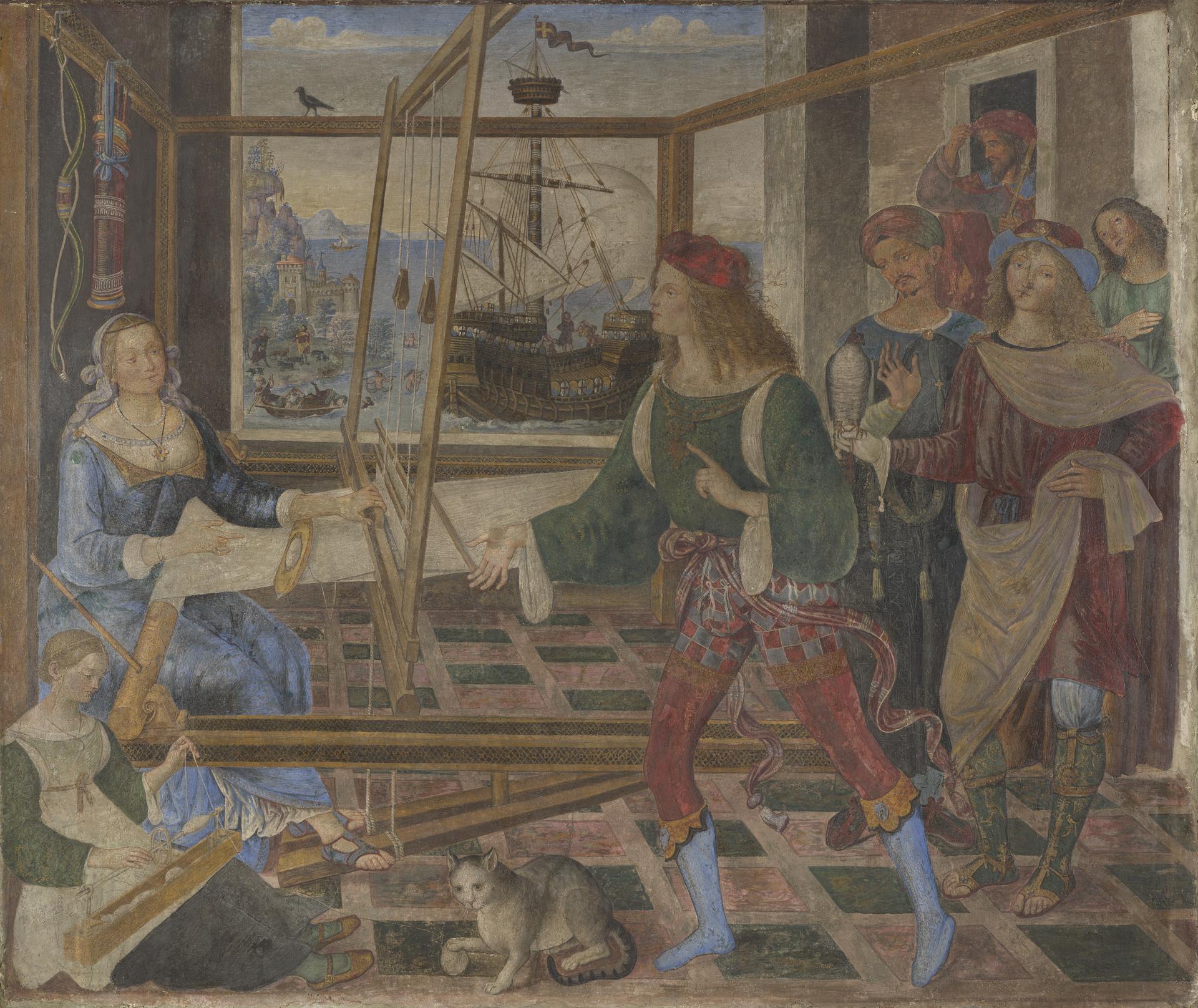 Pinturicchio, Le retour d'Ulysse (vers 1509 ; fresque transférée sur toile, 125,5 x 152 cm ; Londres, National Gallery)