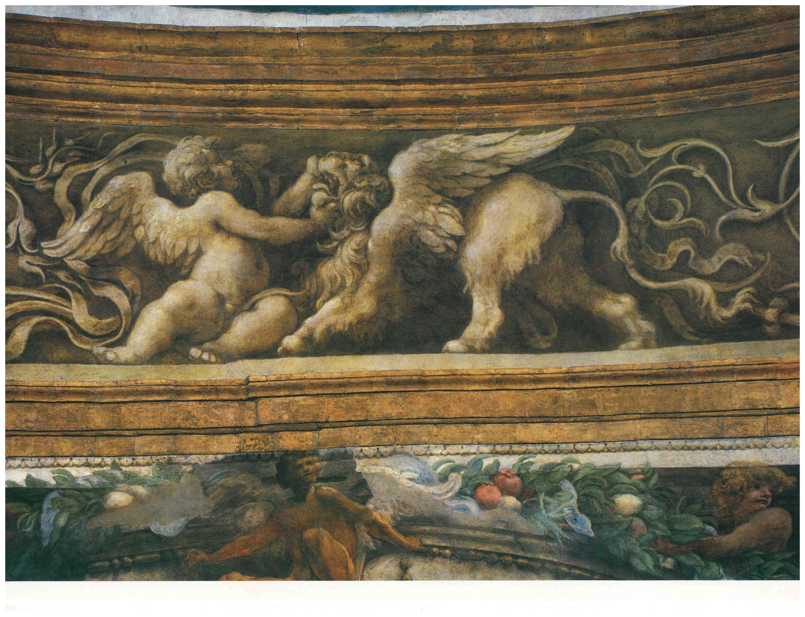 The symbols of the evangelists Matthew and Mark