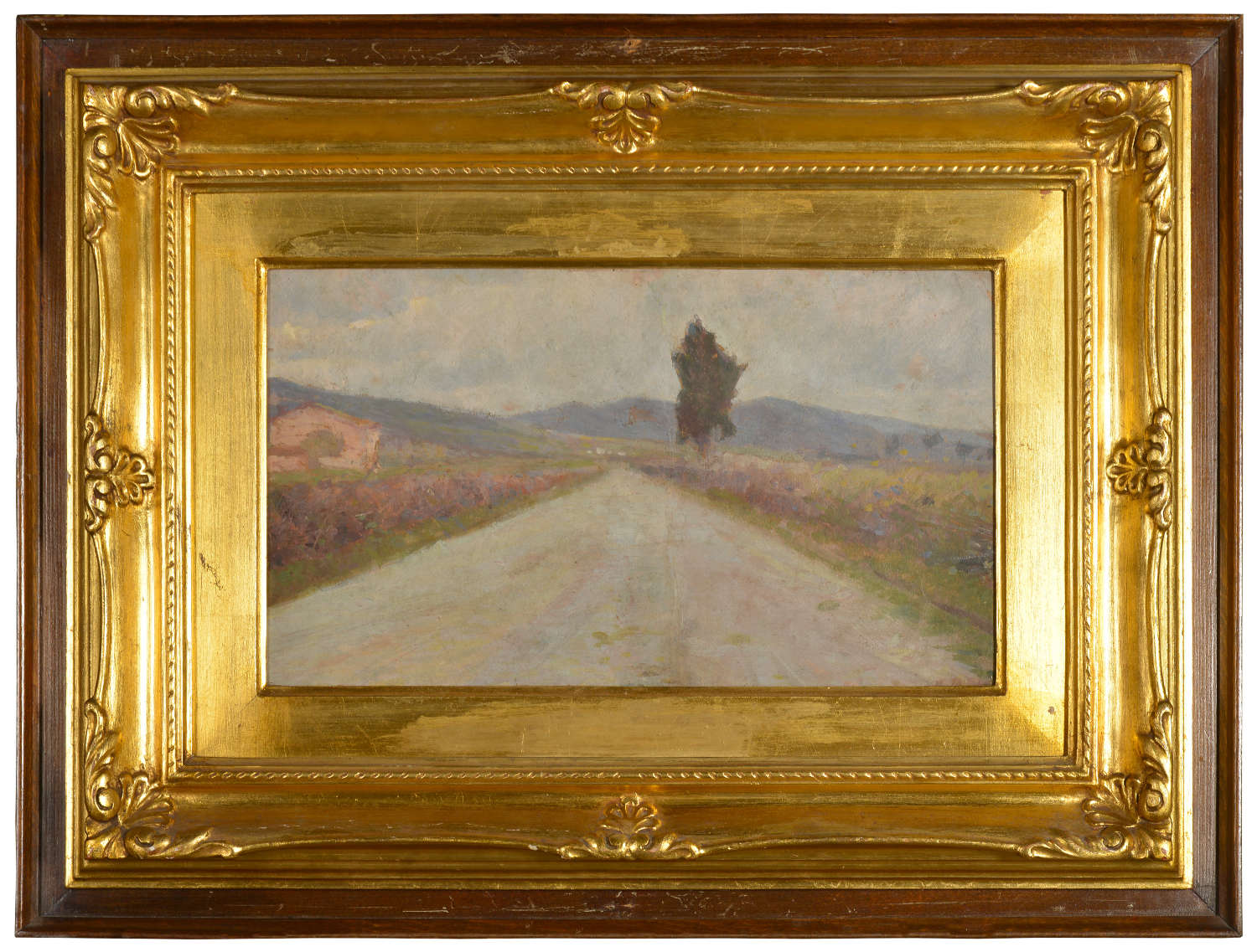 Amedeo Modigliani (attr.), Tuscan Street (1898?; oil on cardboard, 21 x 37 cm; Livorno, Museo Civico Giovanni Fattori)