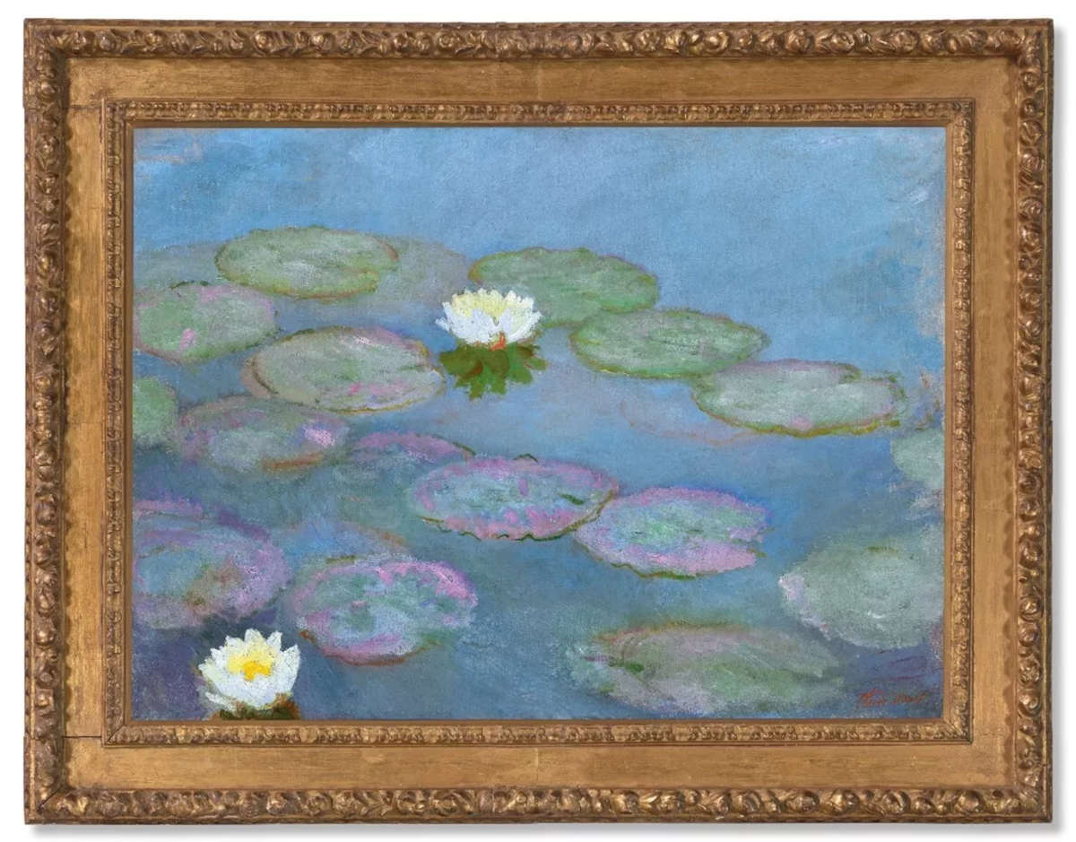 Claude Monet, Water Lilies (ca. 1897-1899; oil on canvas, 73.3 x 101 cm; Private collection)