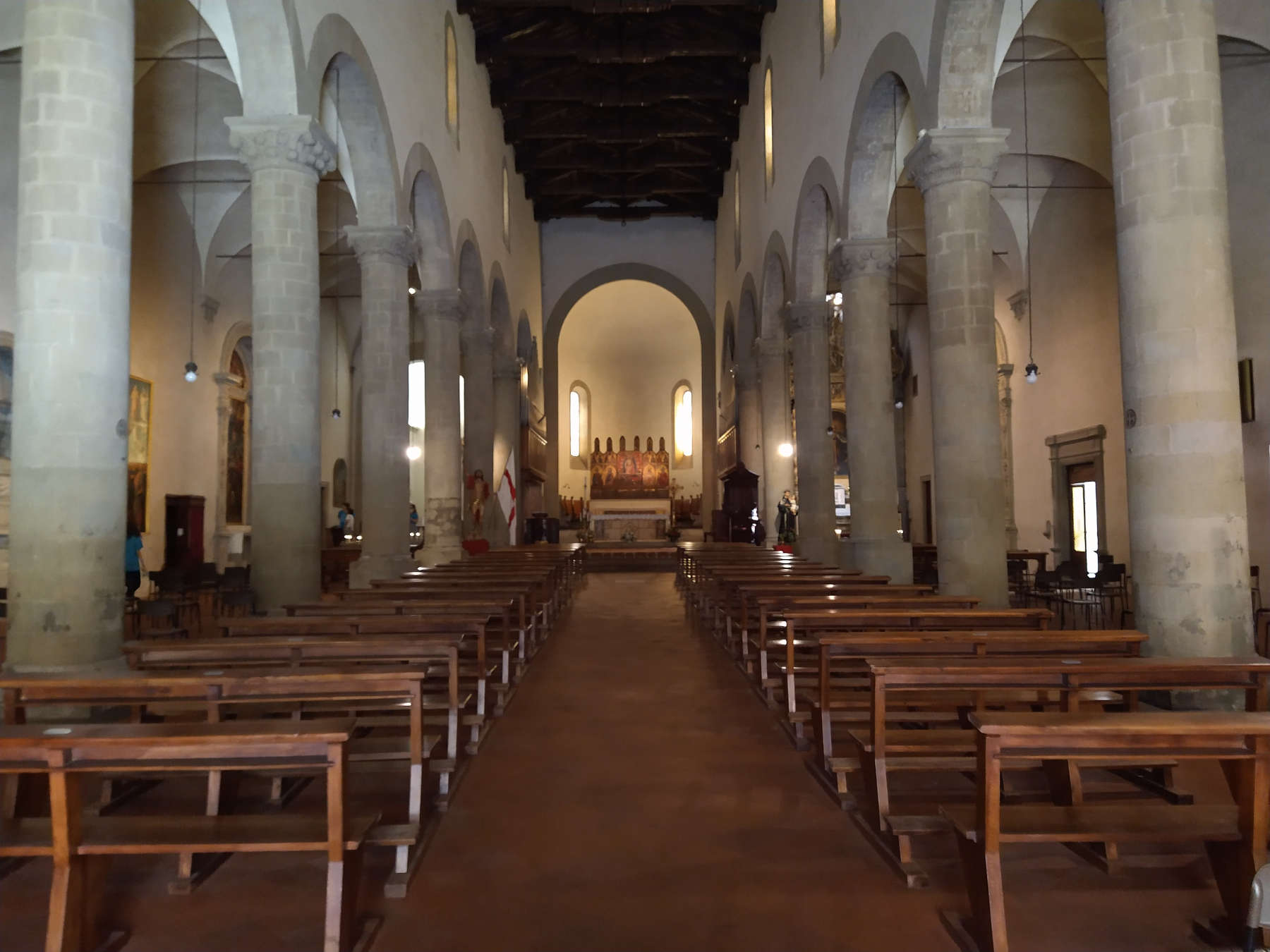 The interior of the Cathedral of Sansepolcro.