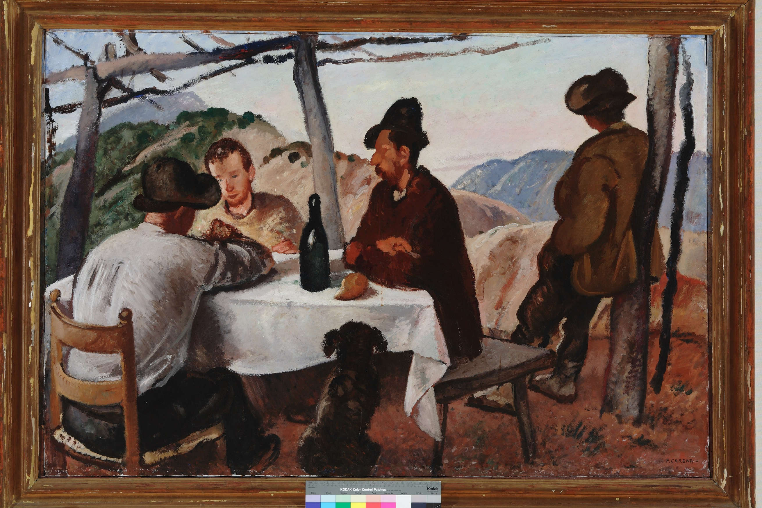 Felice Carena, La Pergola (1928; oil on canvas, 120 x 180 cm; Piacenza, Galleria d'Arte Moderna Ricci Oddi)