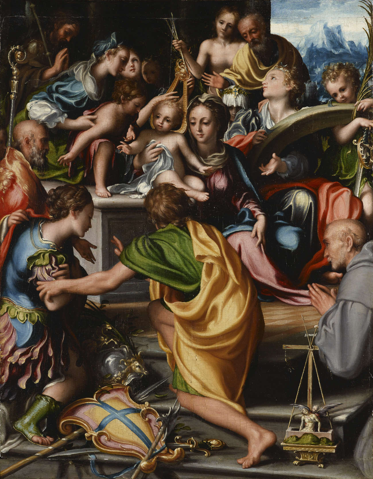 Giorgio Gandini del Grano, La ciudad de Parma presentada a la Virgen. Galería Carlo Orsi