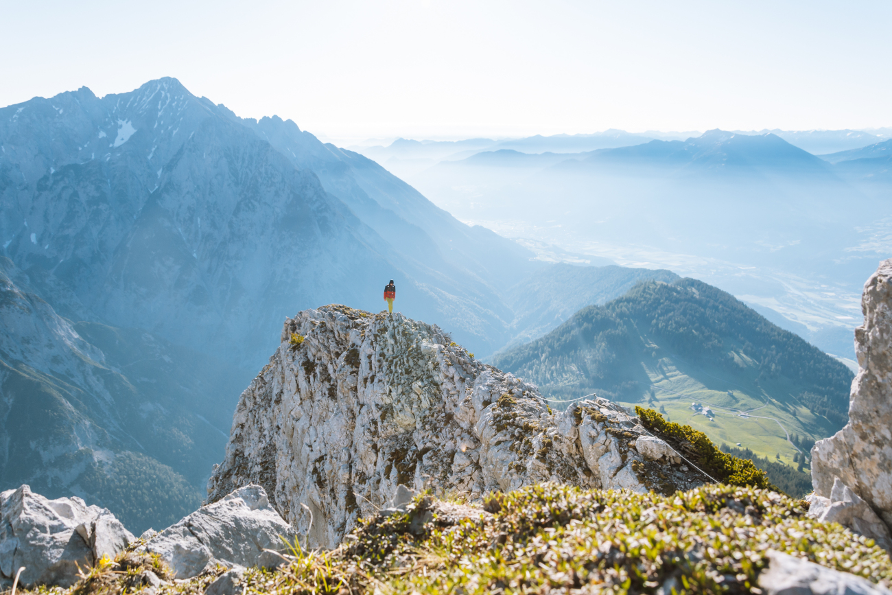 Hundskopf Klettersteig Panorama. Tourismusverband Region Hall-Wattens