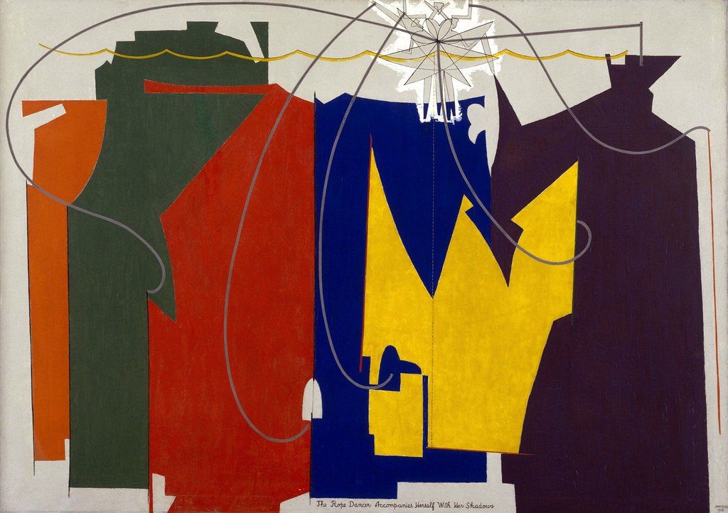 Man Ray, The Dancer on the String Accompanies Herself with Her Shadows (1918; oil on canvas, 132 x 186.4 cm; New York, MoMA) Man Ray, The Dancer on the String Accompanies Herself with Her Shadows (1918; oil on canvas, 132 x 186.4 cm; New York, MoMA)