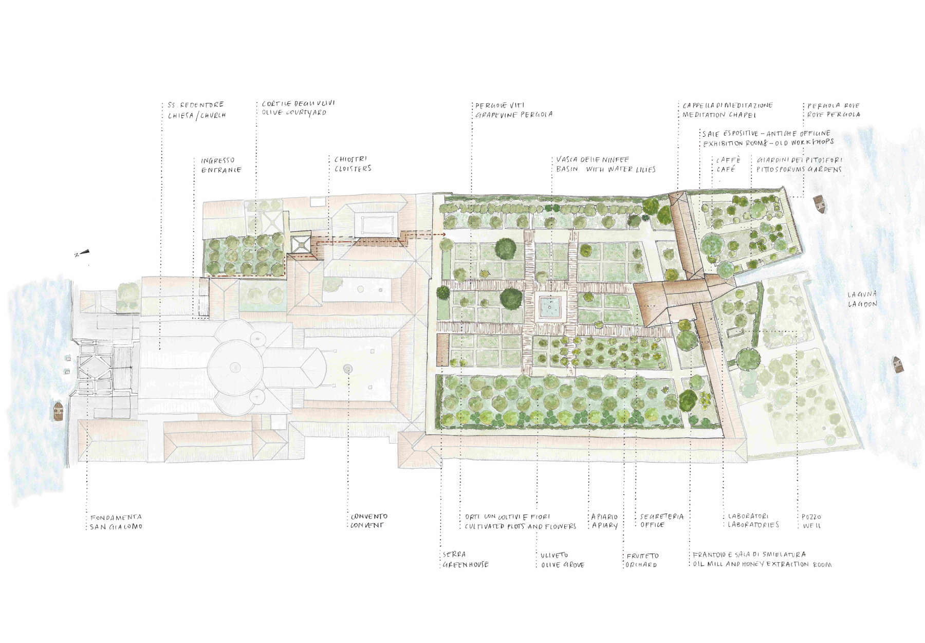 The ancient Garden Garden of the Redeemer in Venice opens to the public