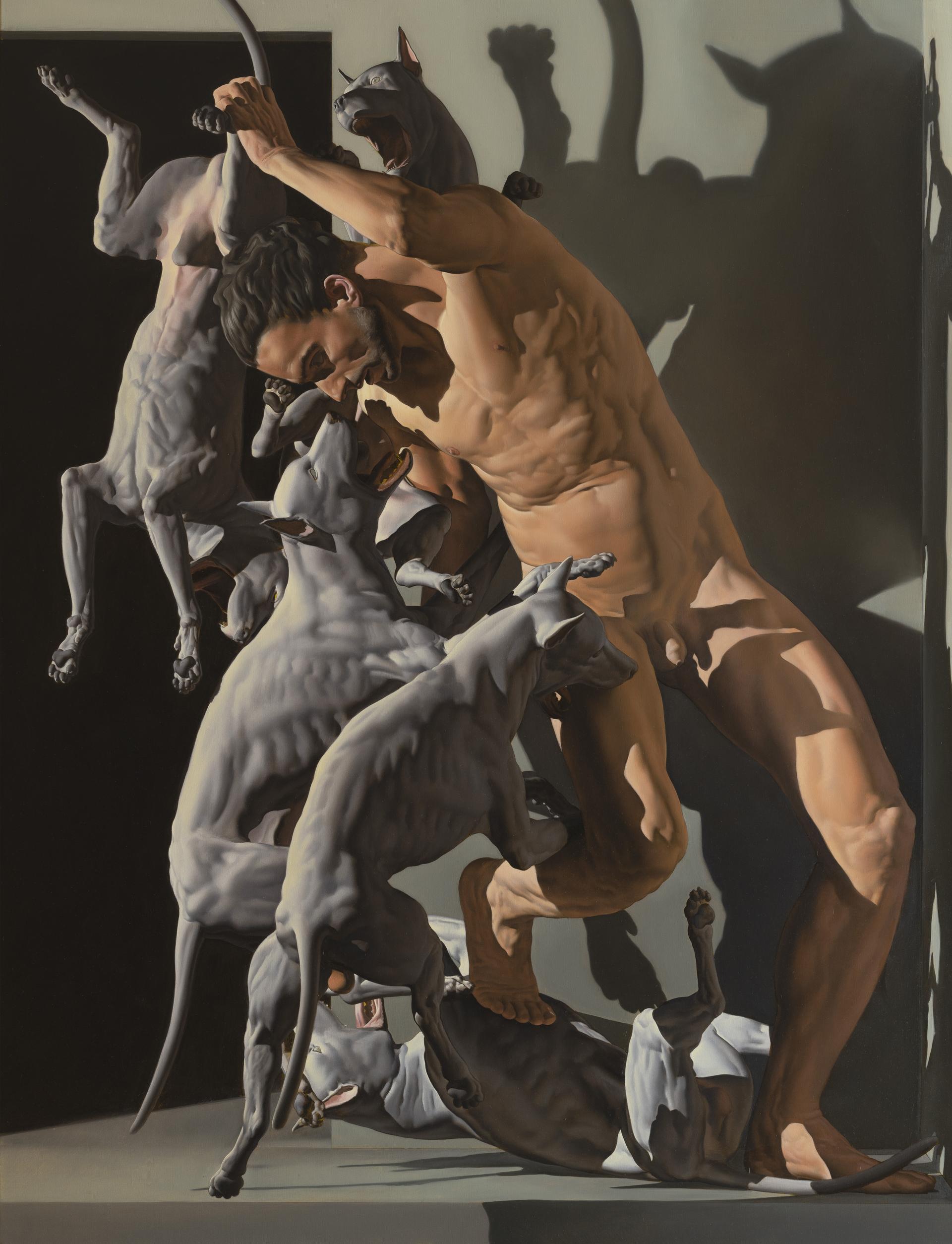 Nicola Verlato, Actaeon (2019; oil on canvas, 170 x 130 cm) Nicola Verlato, Actaeon (2019; oil on canvas, 170 x 130 cm)