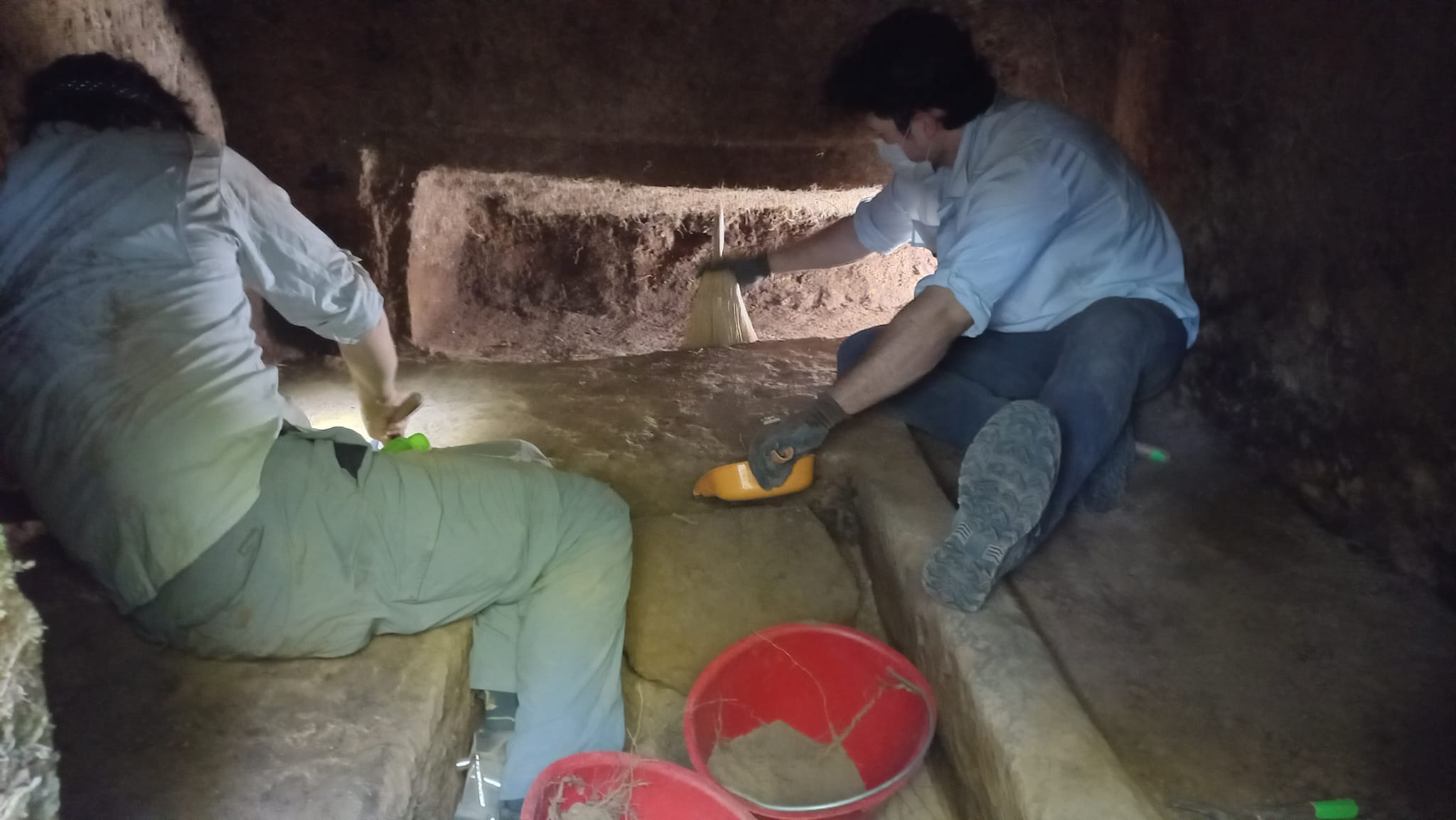 Descubrimiento de una tumba etrusca en Sovana