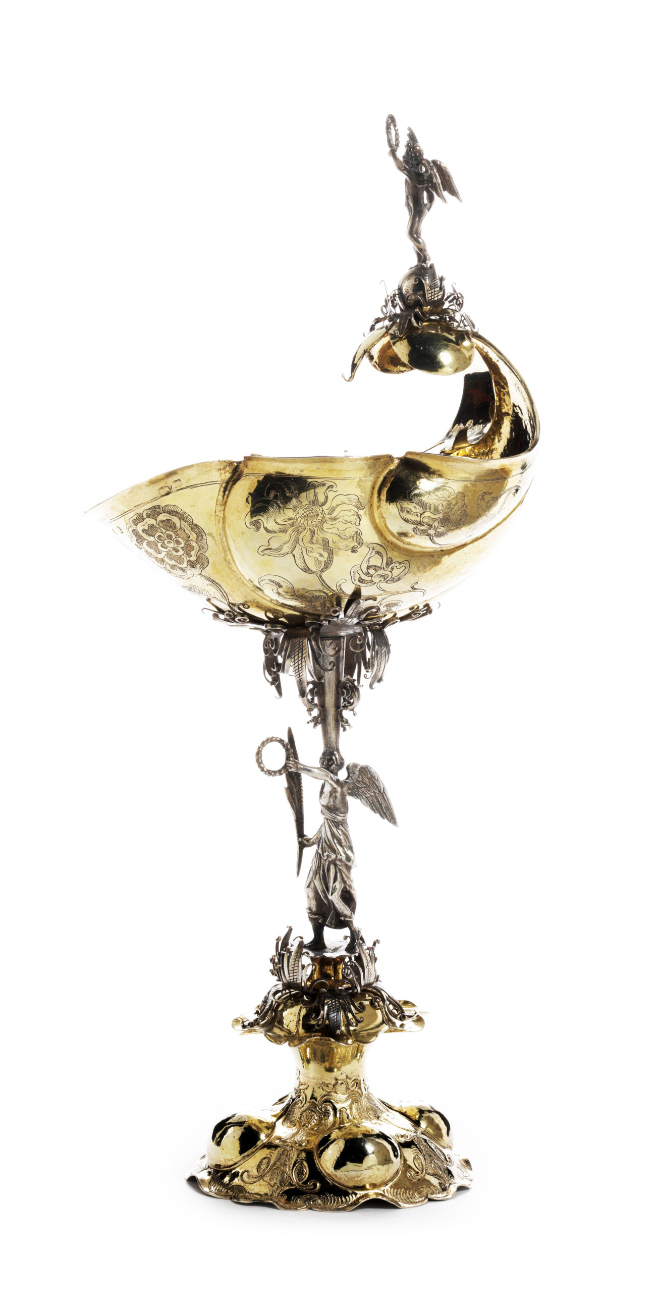 Nautilus in silver and silver gilt (Nuremberg 1650, silversmith Simon Lang). Dario Ghio