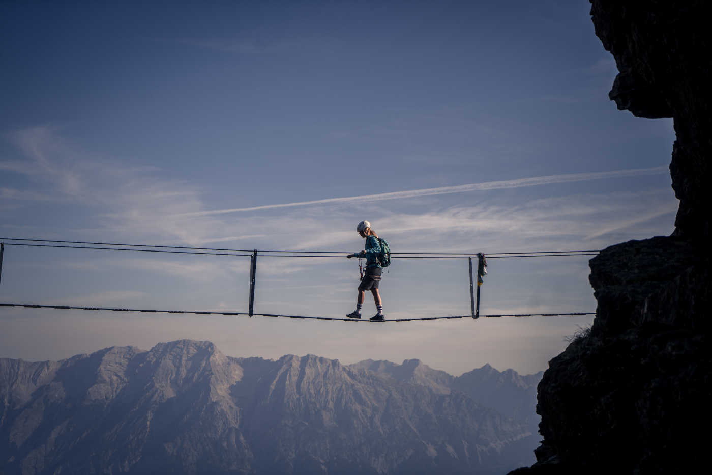 The via ferrata on the Glungezer. Photo: Tourismusverband Region Hall-Wattens