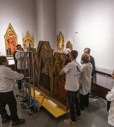 Florencia, el precioso tríptico de Spinello Aretino en la Galería de la Academia se somete a restauración