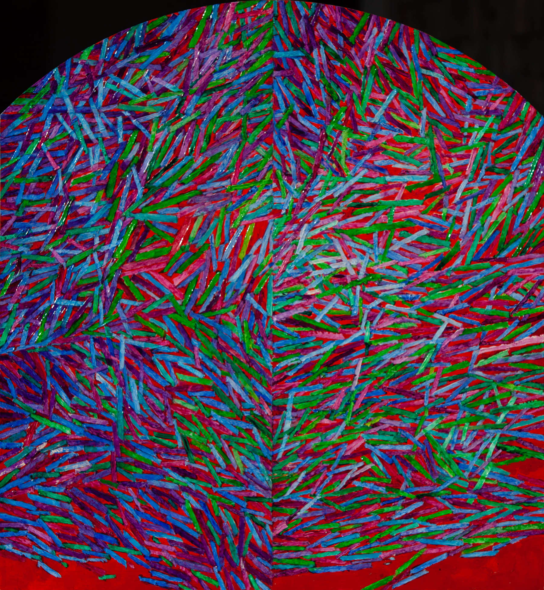 Giulio Candussio, Movimento, luce, colore (2007; acrilico su tavola, 64 x 59 cm)