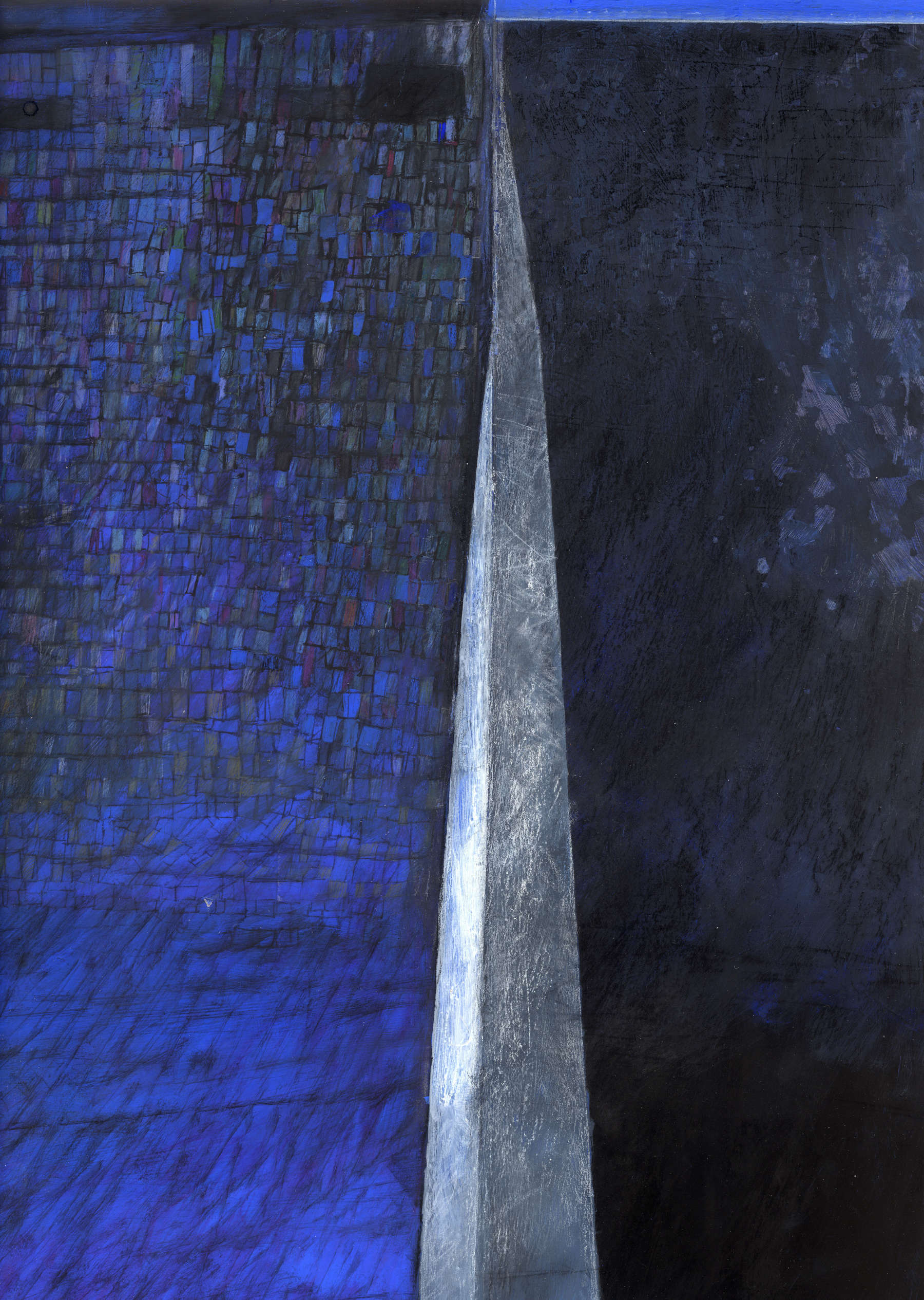 Giulio Candussio, Spazio profondo (1999; tempera grassa, 30 x 43 cm)