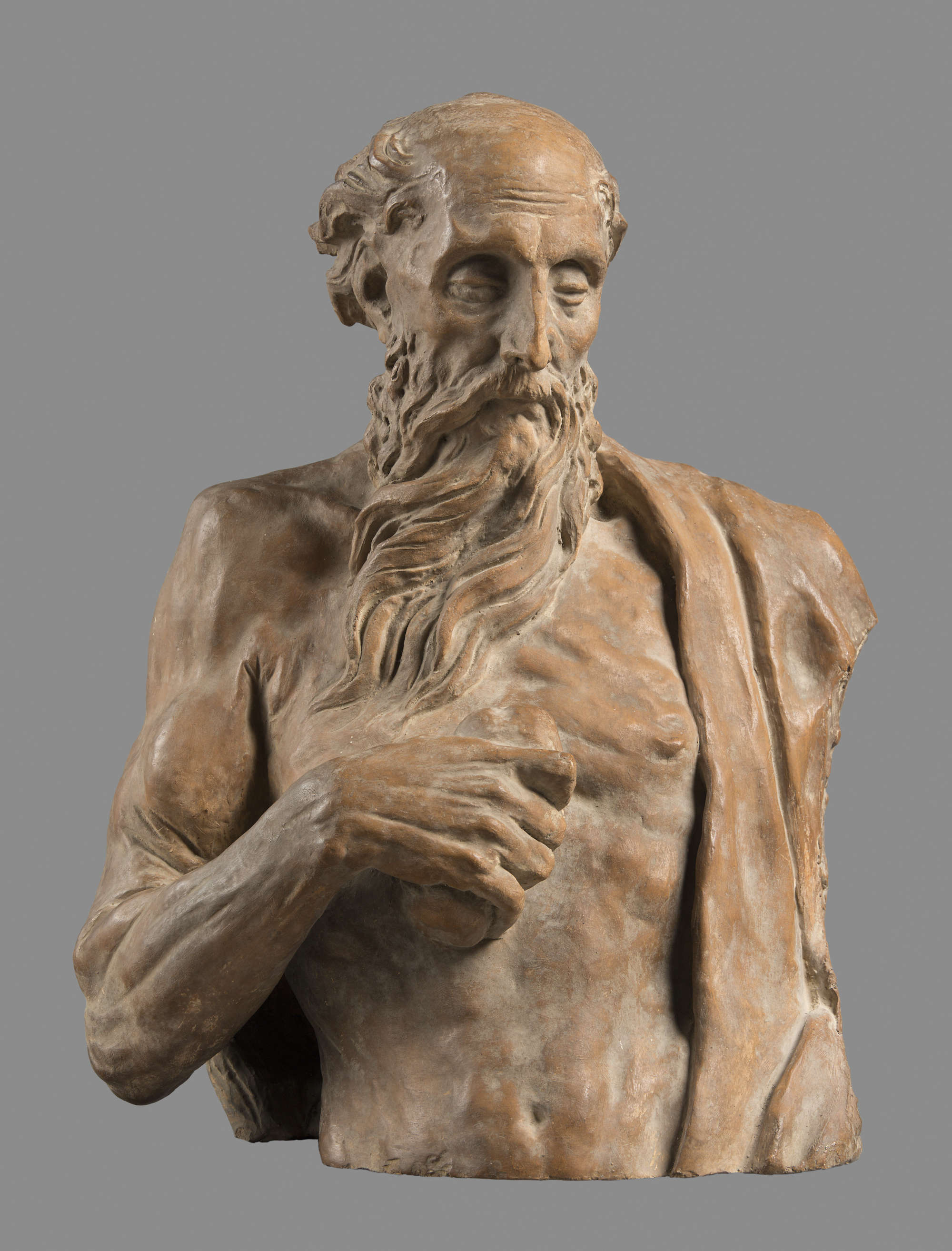 Alfonso Lombardi, Penitent Saint Jerome (1522-1525; terracotta, 48 x 33 x 20 cm)