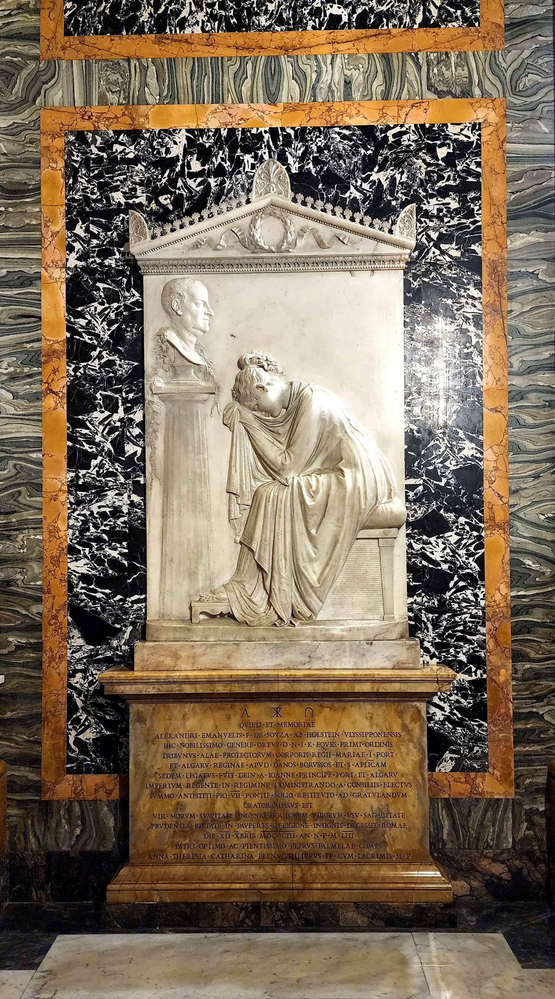 Antonio Canova, Funeral Stele of Alexandre de Sousa Holstein (1806-1808)