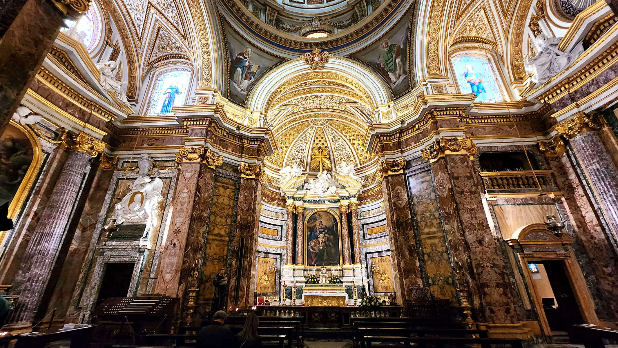 Interior of the church of Sant'Antonio dei Portoghesi in Rome