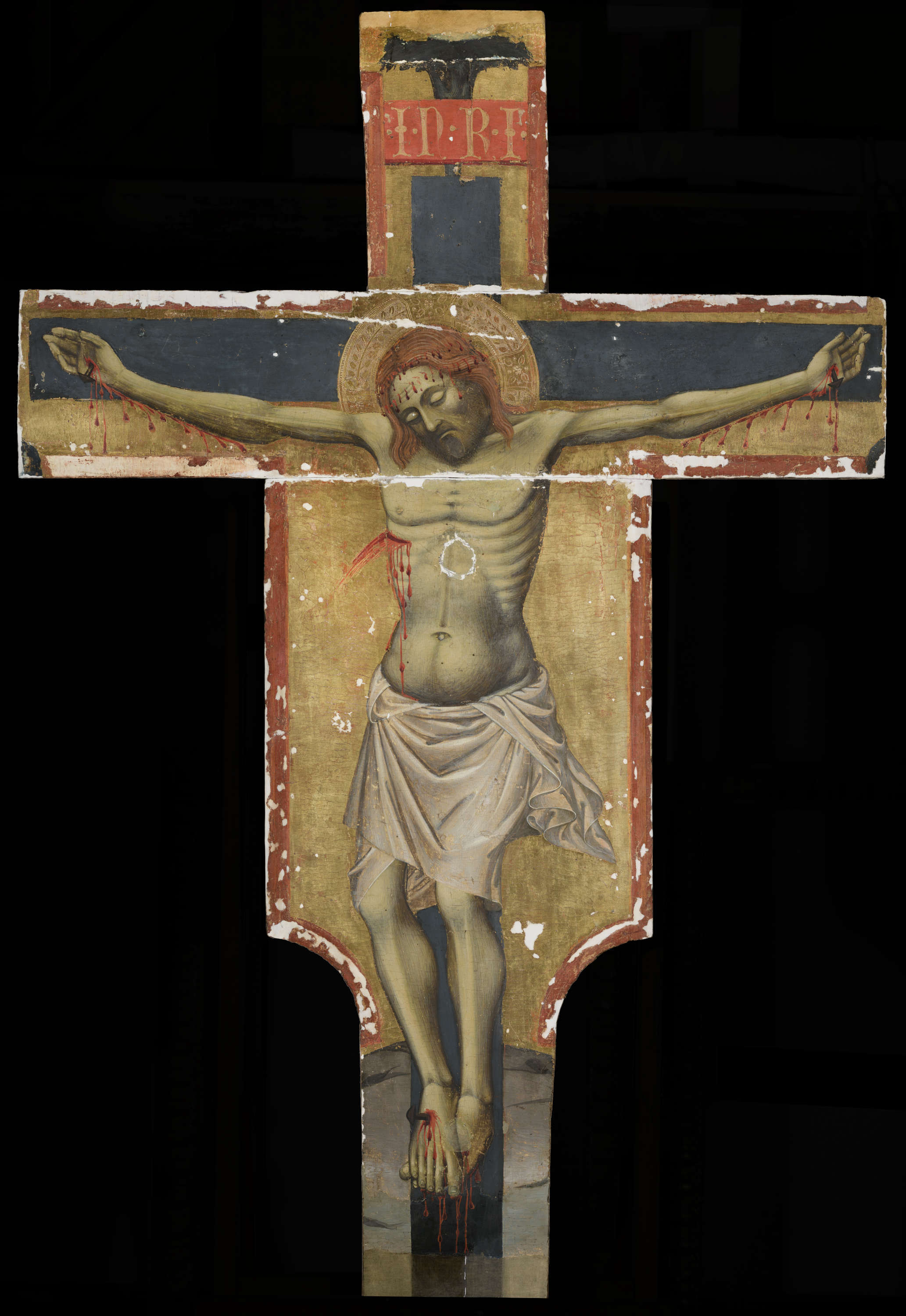 La Cruz de Siviero durante su restauración