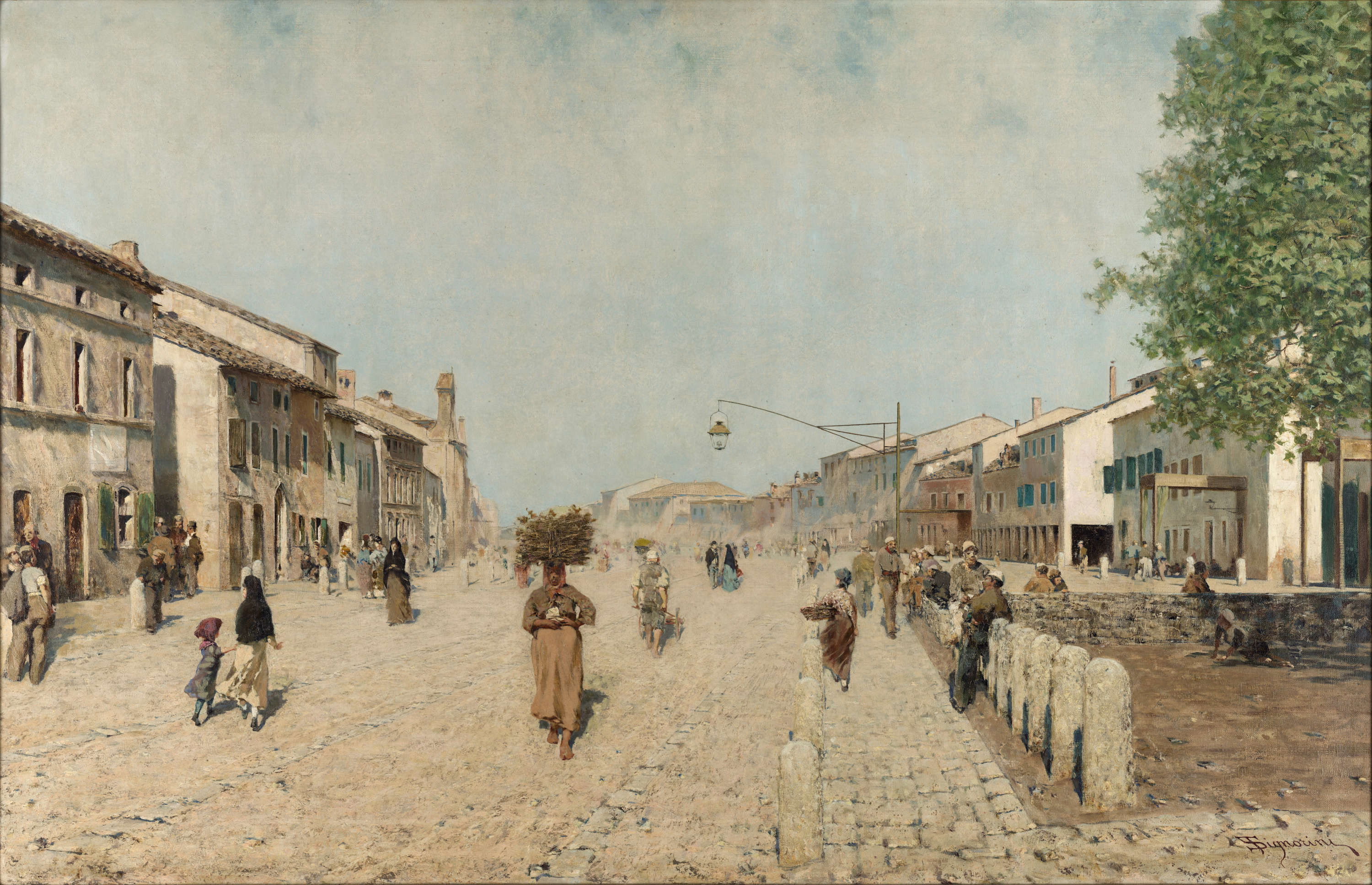Telemaco Signorini, Sobborgo di Porta Adriana in Ravenna (1875; óleo sobre lienzo, 58 x 98 cm; Roma, Galleria Nazionale d'Arte Moderna e Contemporanea)