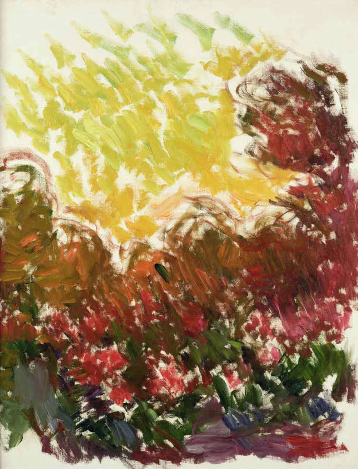 Claude Monet, The Garden of Giverny (ca. 1922-1926; oil on canvas, 93×74 cm; Paris, Musée Marmottan Monet, Michel Monet Bequest, 1966, Inv. 5102)