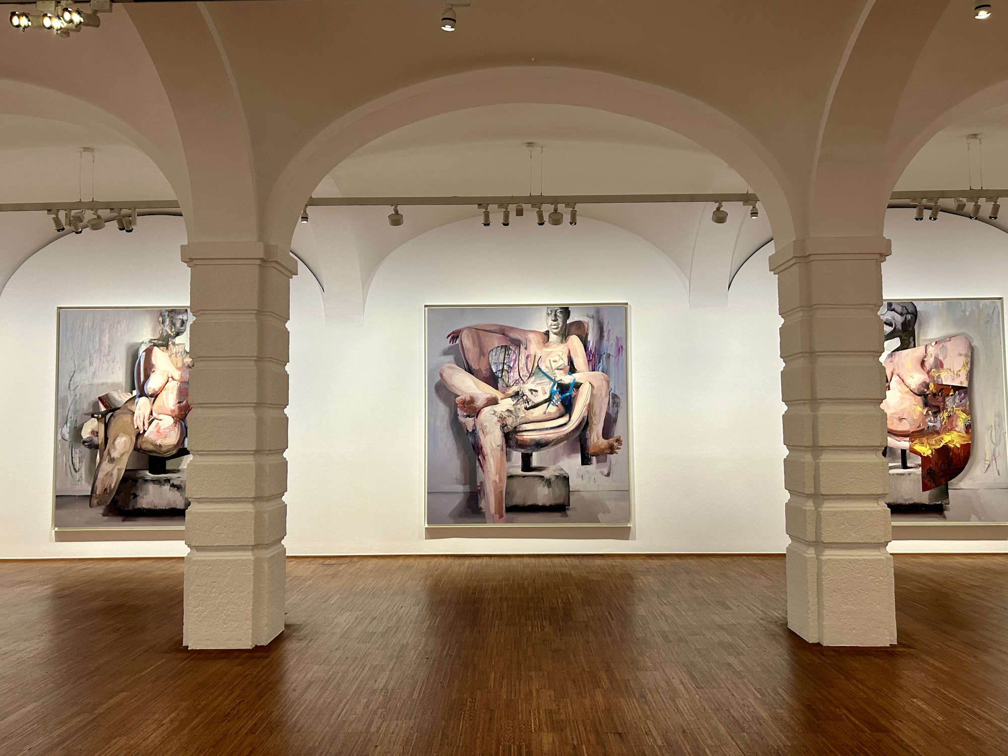 Allestimenti della mostra Gaze di Jenny Saville a Vienna, Albertina. Foto: Francesca Anita Gigli