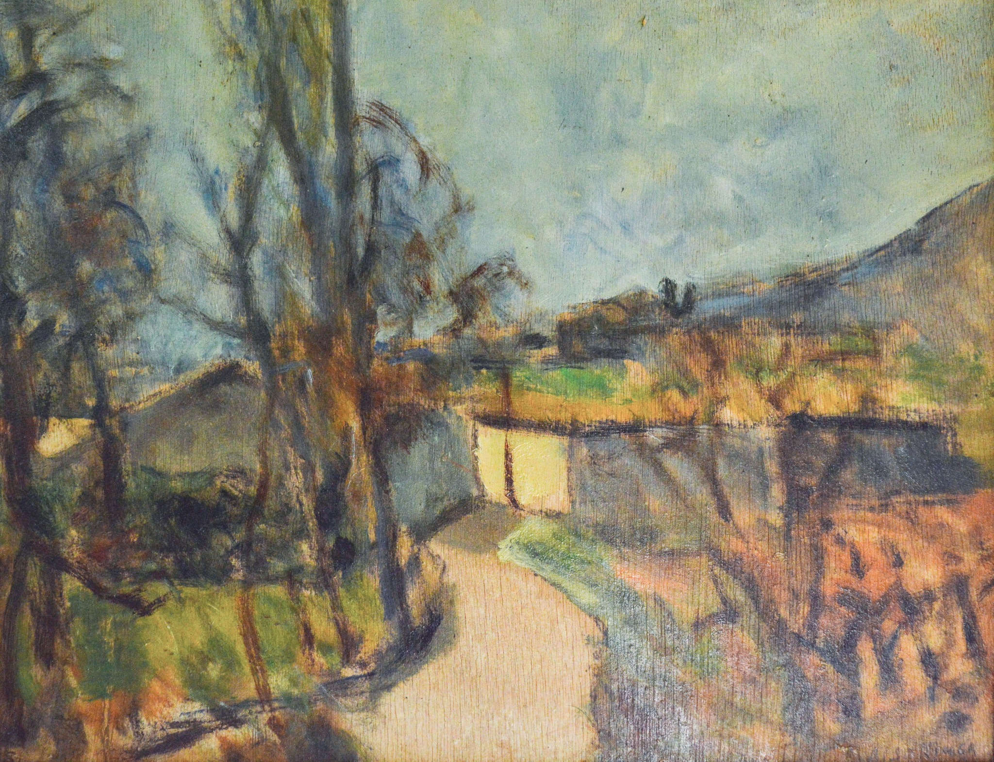 Alberto Stringa, Marzane-Caprino (fin des années 1920 ; huile sur panneau ; collection privée)