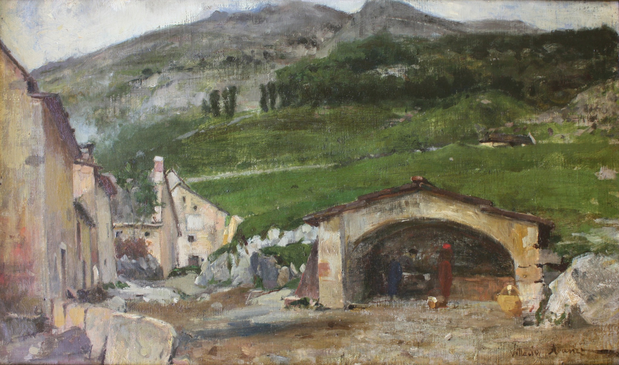 Vittorio Avanzi, Le lavoir de Campofontana (vers 1895 ; huile sur toile ; collection privée)