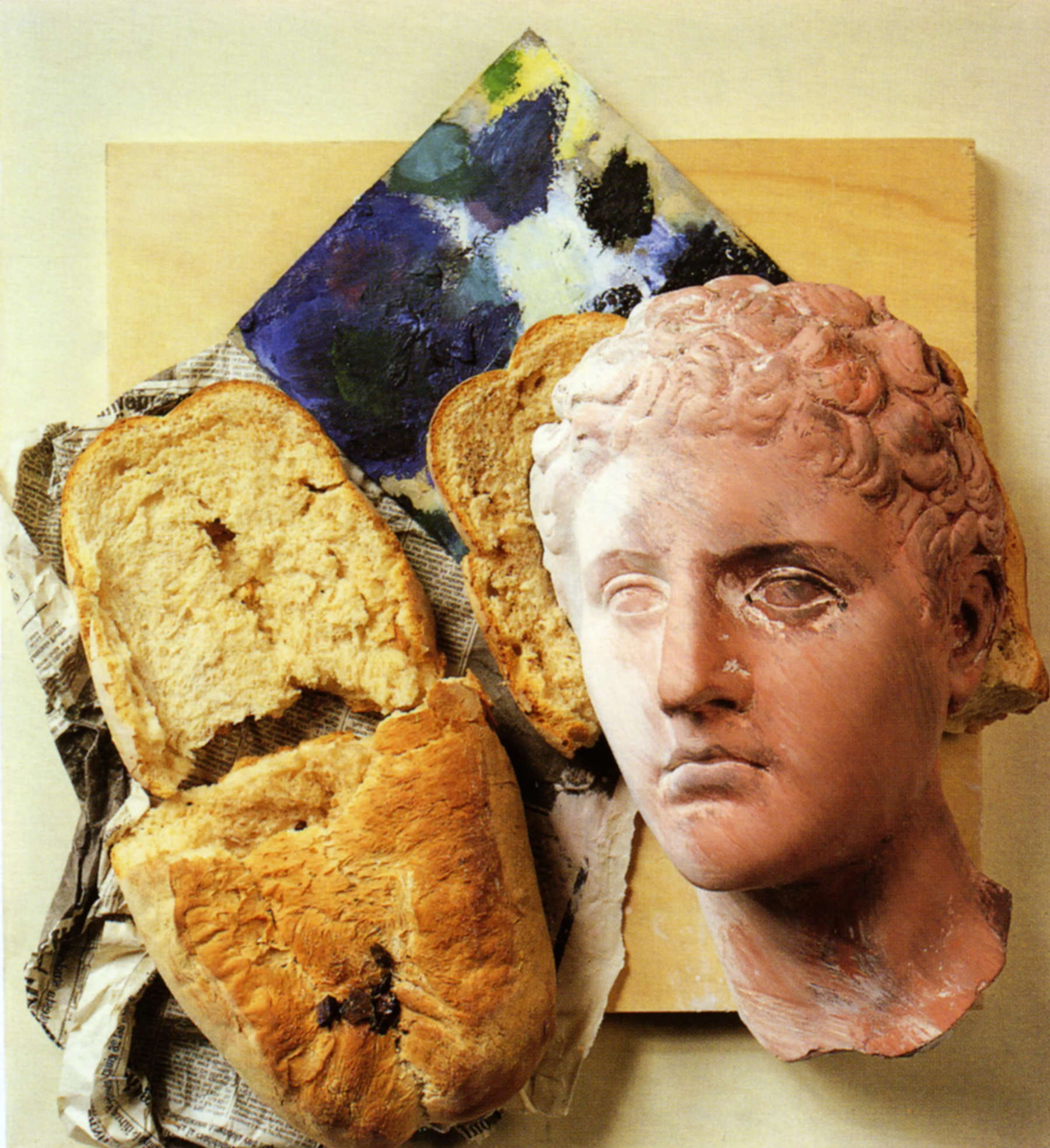 Claudio Parmiggiani, Le rêveur (1983 ; techniques mixtes, 55 x 55 cm ; Reggio Emilia, Musei Civici)