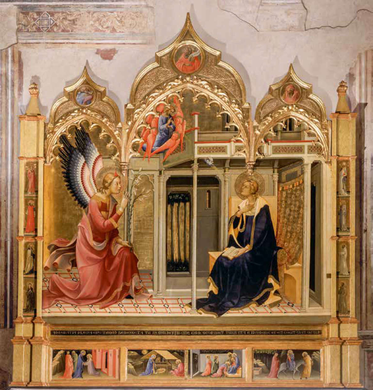Lorenzo Monaco, Retable Bartolini Salimbeni (vers 1420 ; tempera et or sur panneau ; 305 × 283 cm ; Florence, église Santa Trinita, chapelle Bartolini Salimbeni)