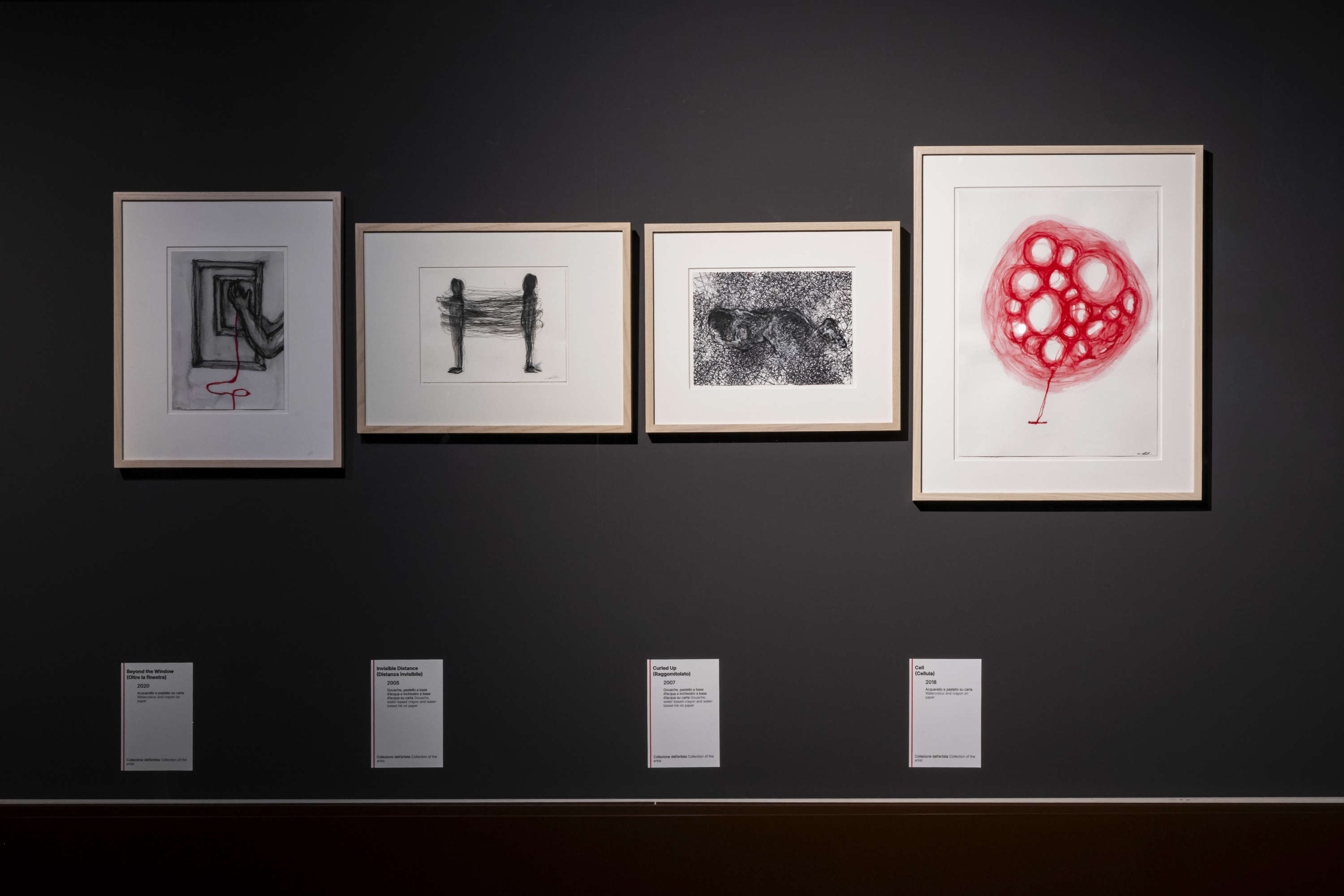 塩田千晴的绘画作品。照片：乔治-佩罗蒂诺。由 MAO 东方艺术博物馆特许提供