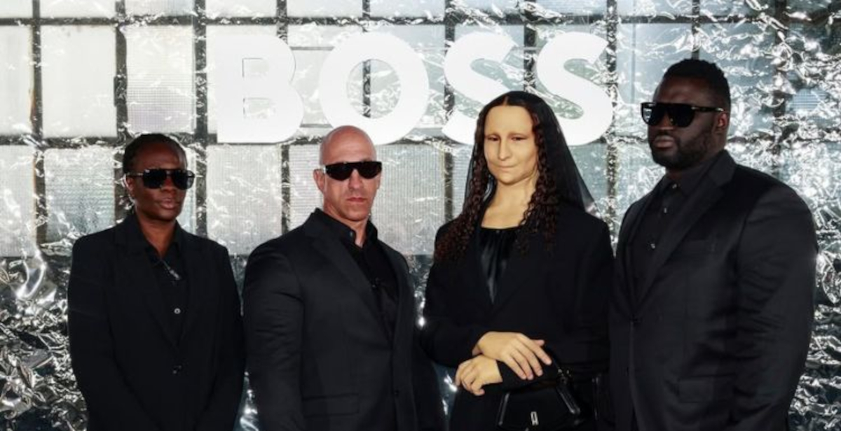 Il make-up artist Alexis Stone partecipa alla sfilata Boss a Milano travestito da…Gioconda!