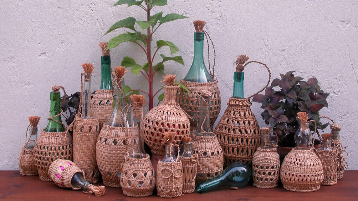 Verflechtung von Sumpfgräsern