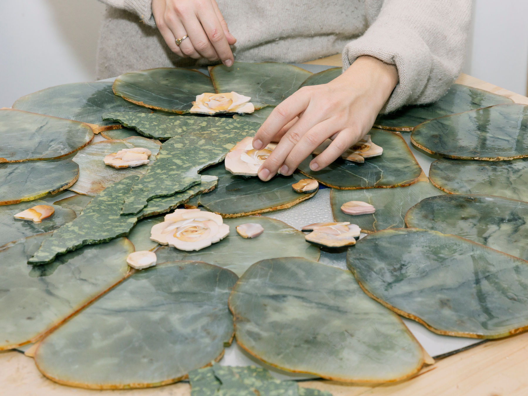 Atelier Terre, travail en cours. Photo : © Nicolo Panzeri