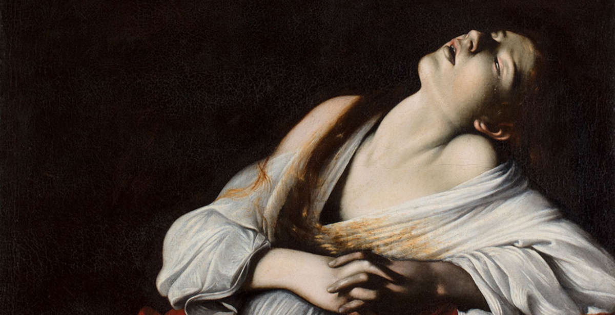 La Maddalena in estasi attribuita a Caravaggio in mostra in India
