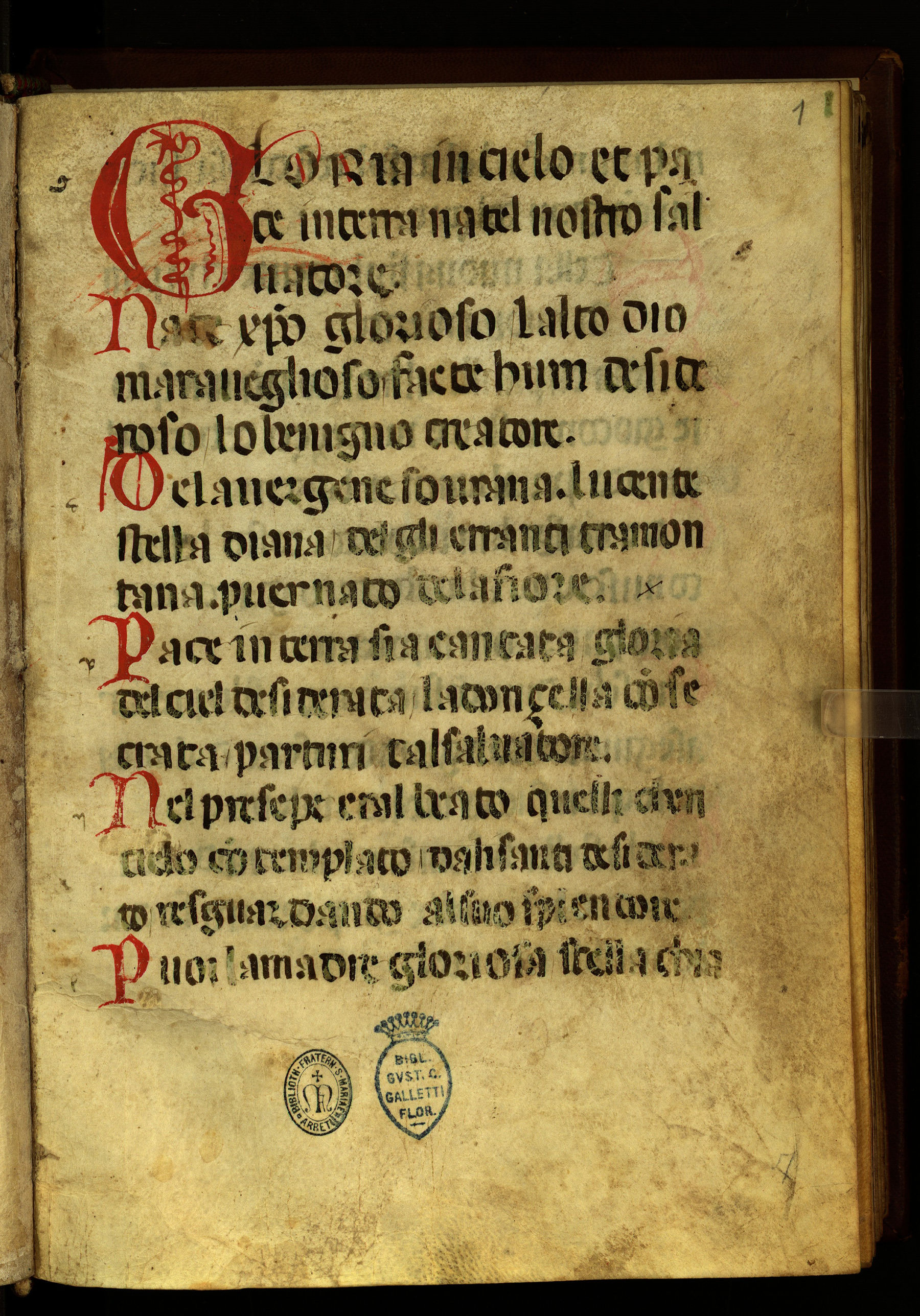 Bibliothèque d'Arezzo, Manuscrit 180, Laudario Cortonese