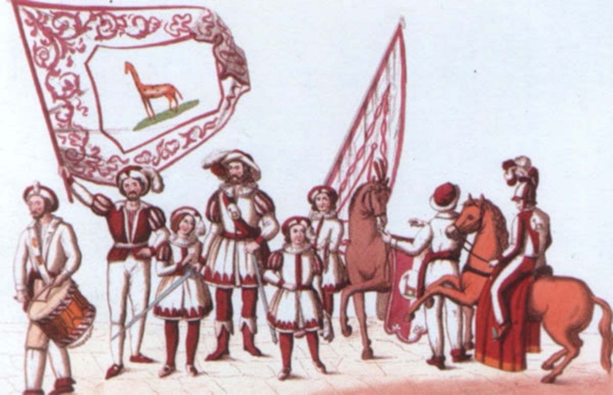 Museo dell'Imperiale contrada della Giraffa - Croquis sur les costumes et les montures de la Girafe. Photo : © Fondation des musées siennois